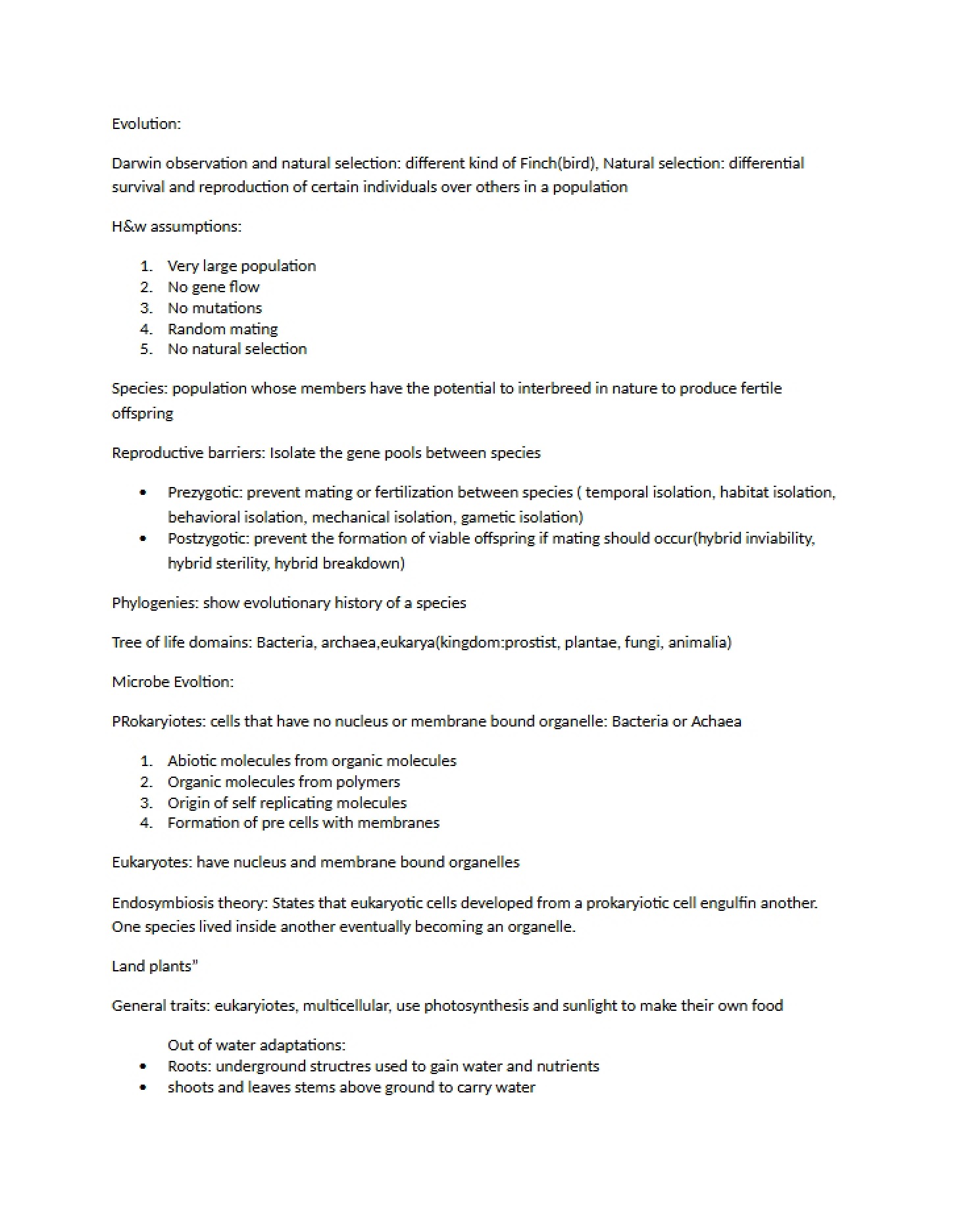 Second Biology Study Guide