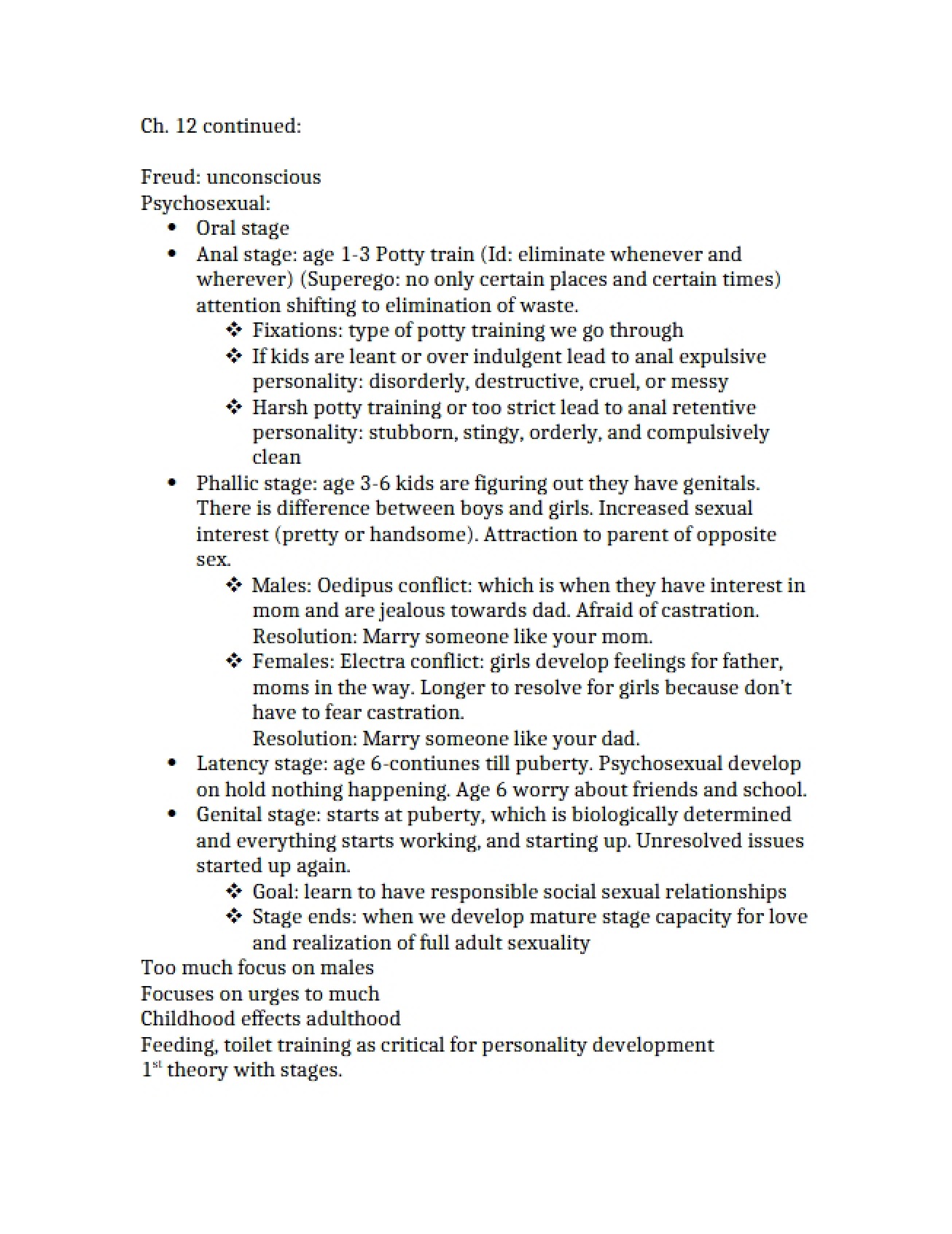 Psychosexual Development