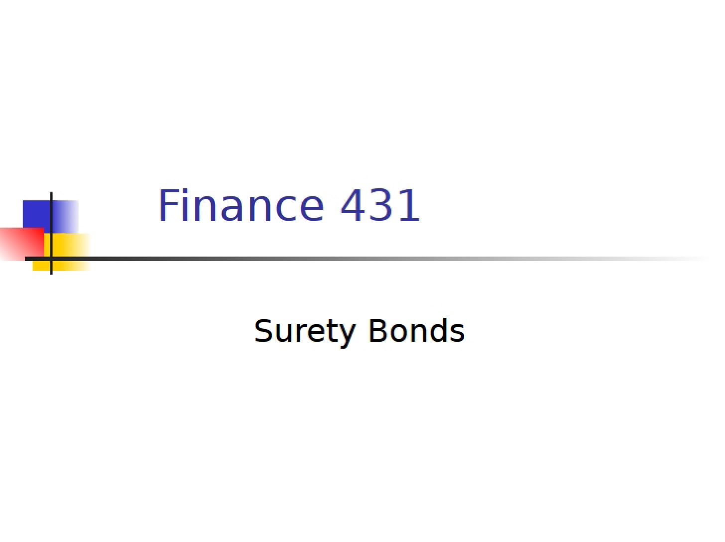 Bonds Surety