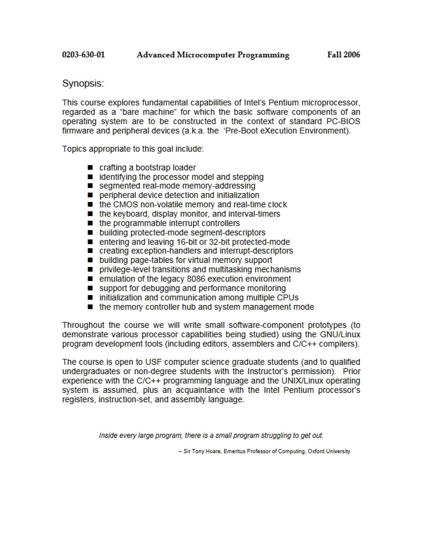 Course Syllabus Document