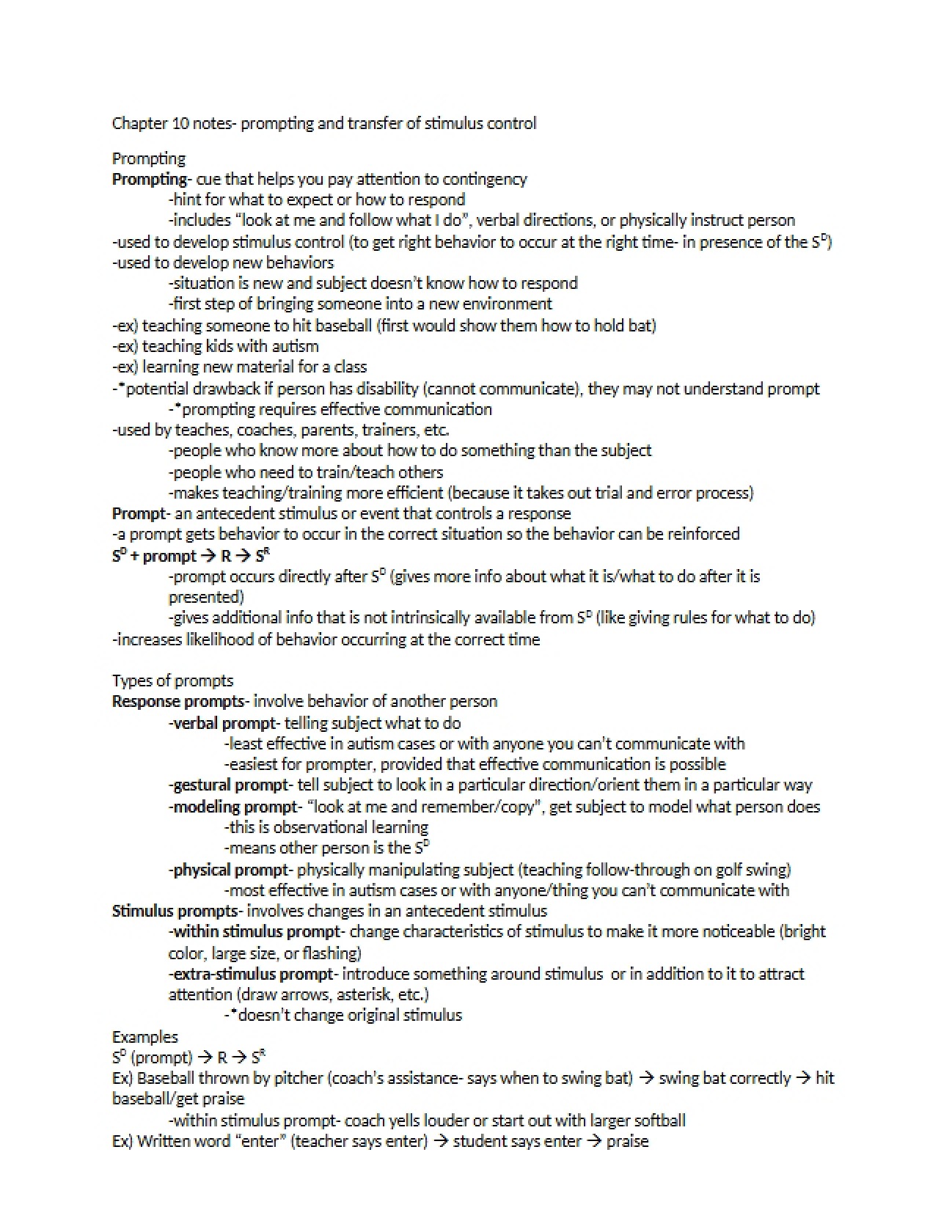Prompting and Fading Strategies
