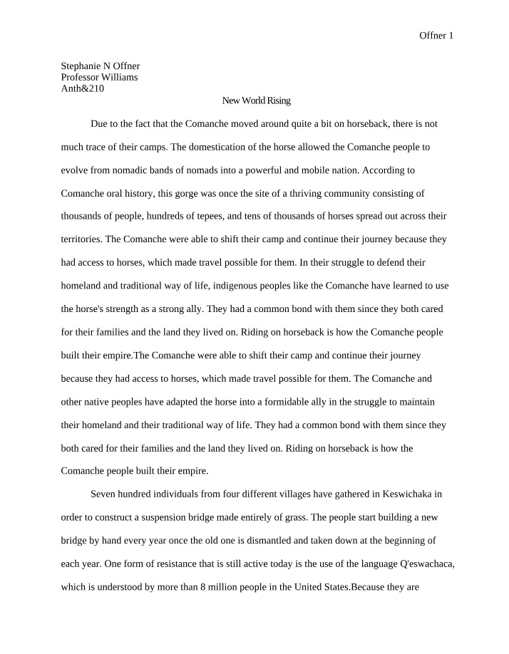 Notes on The Power of Horses and the Comanche Empire