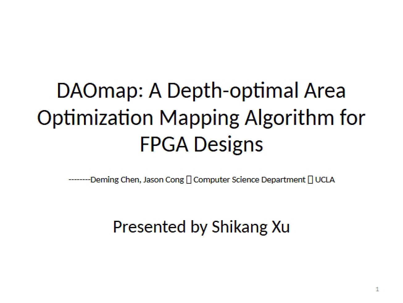 FPGA Mapping Depth-Optimal Area Optimization