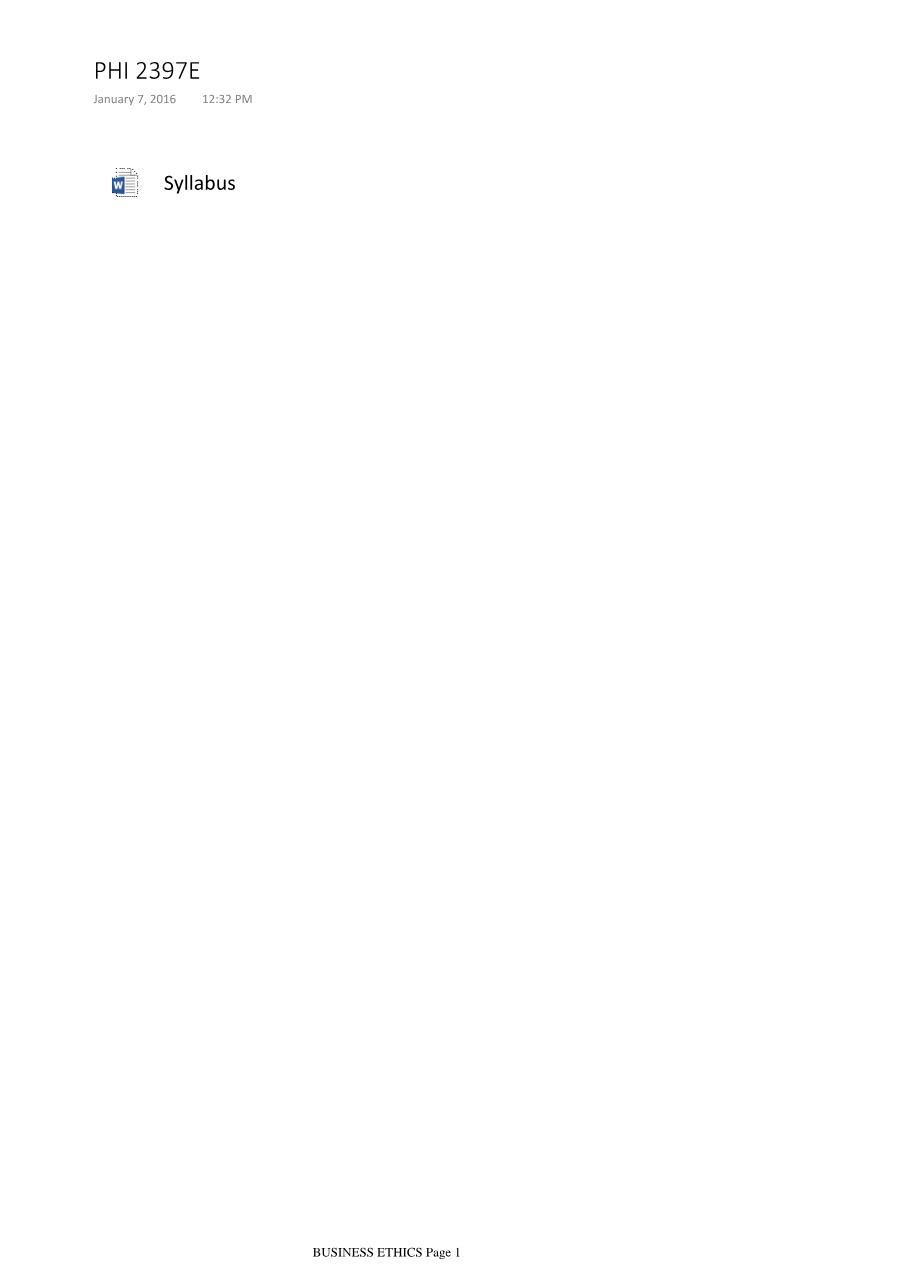 PHI2397E Syllabus and Notes - Winter 2016