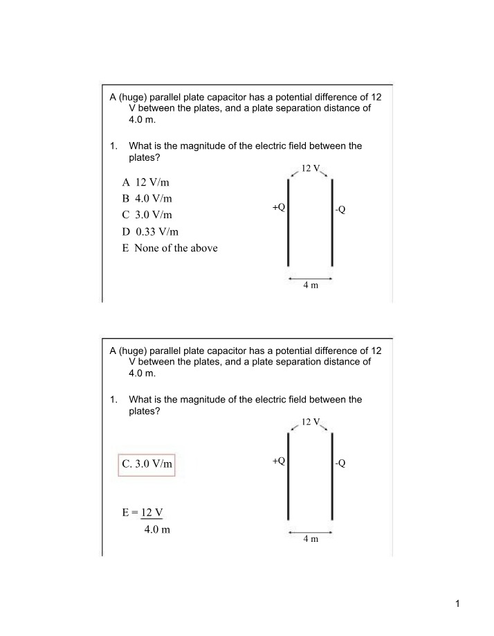 Electric Fields and Potential Differences