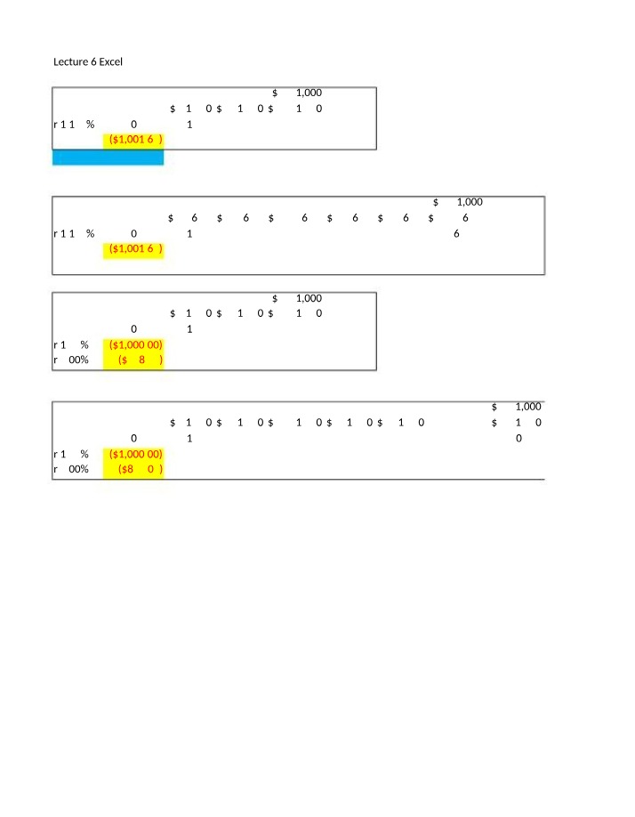 Yield to Maturity and Current Yield in Excel