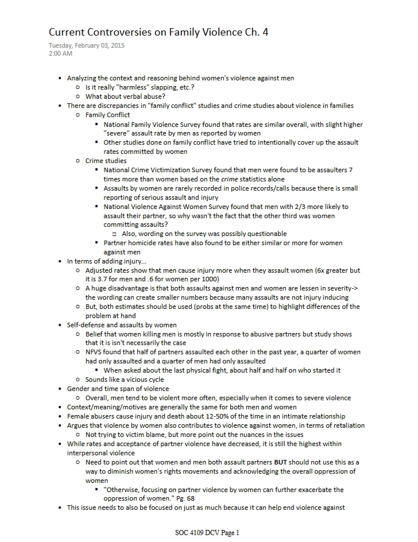 Family Violence Controversies Chapter 4