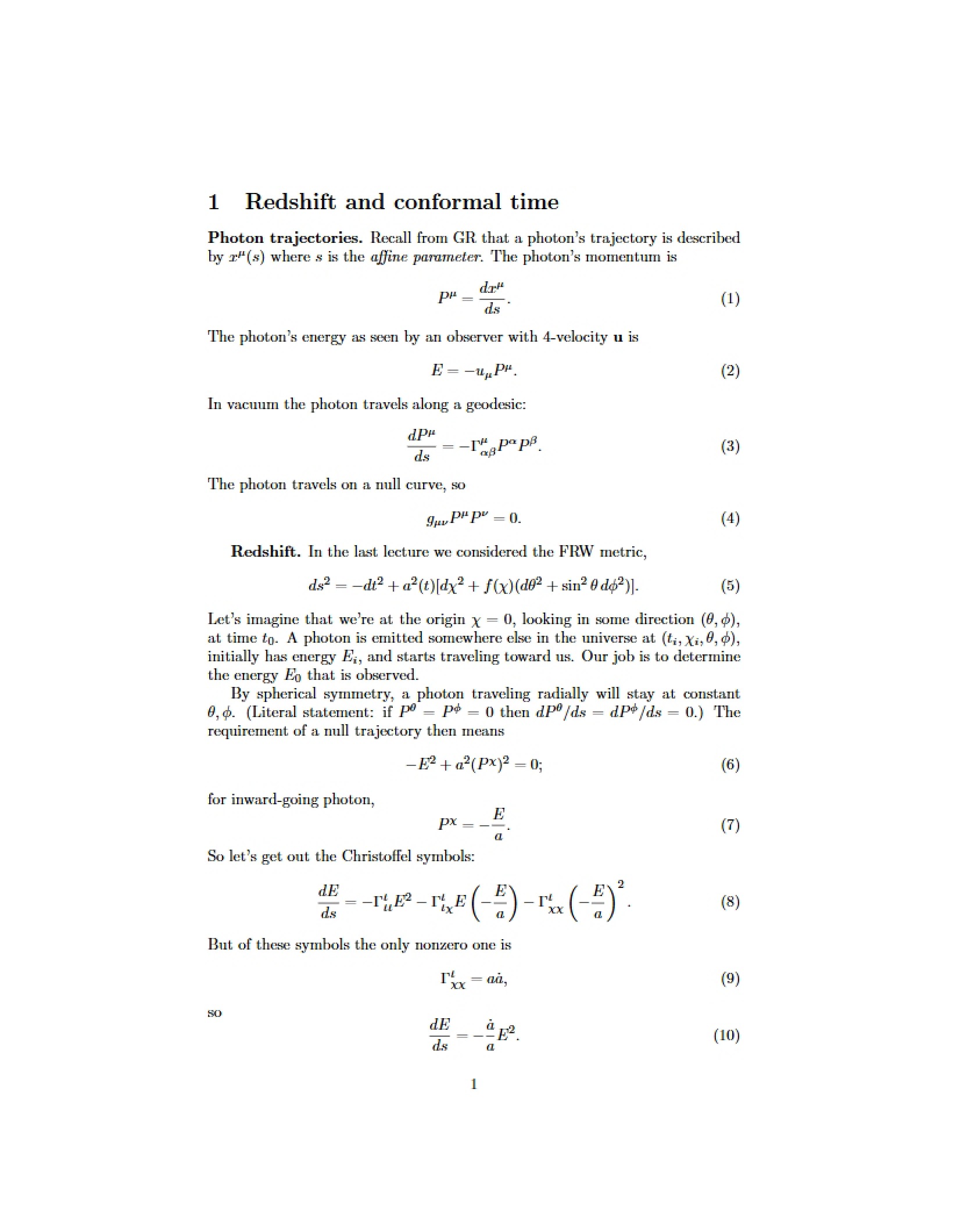 Conformal Time and Redshift