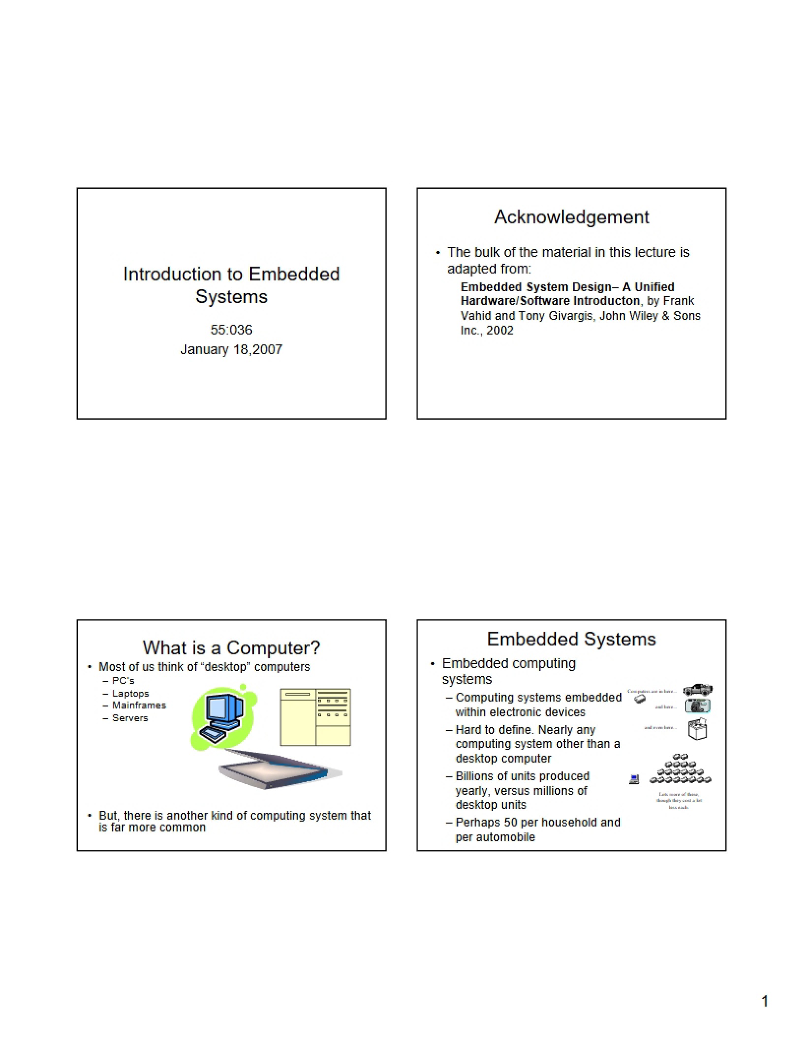 Systems Embedded