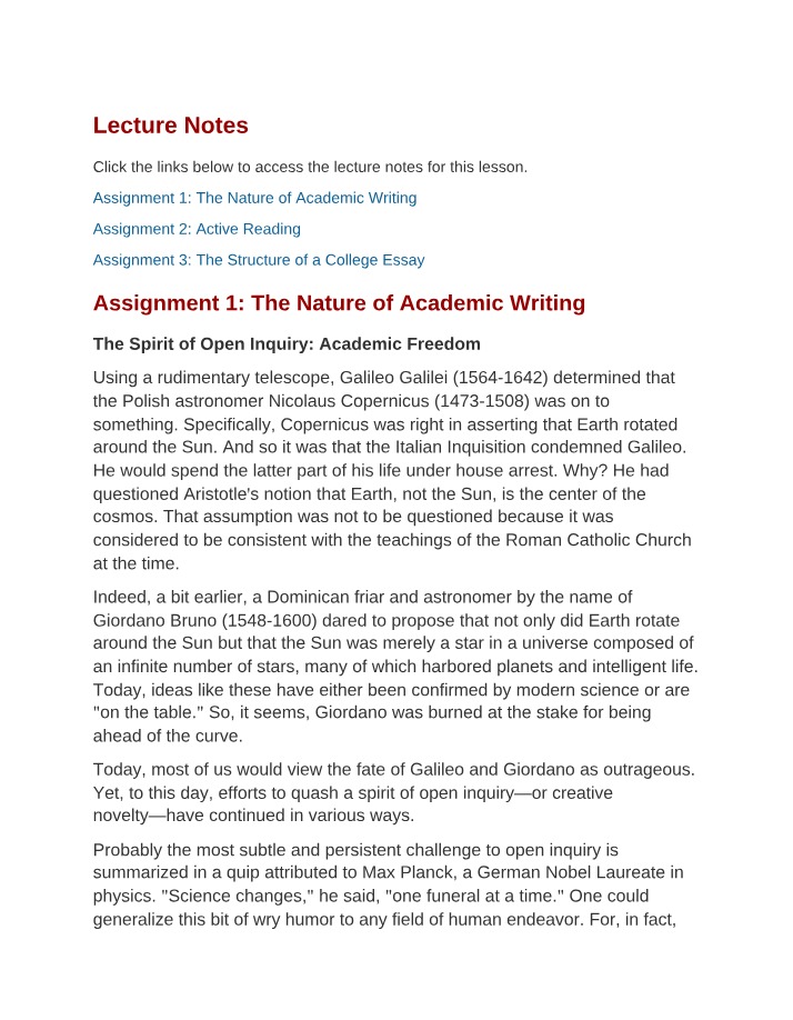 English Comp II - Lecture 1