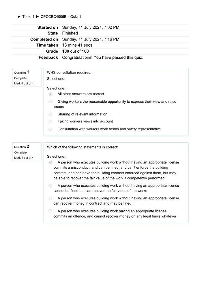 WHS Consultation - Understanding Safe Work Method Statements