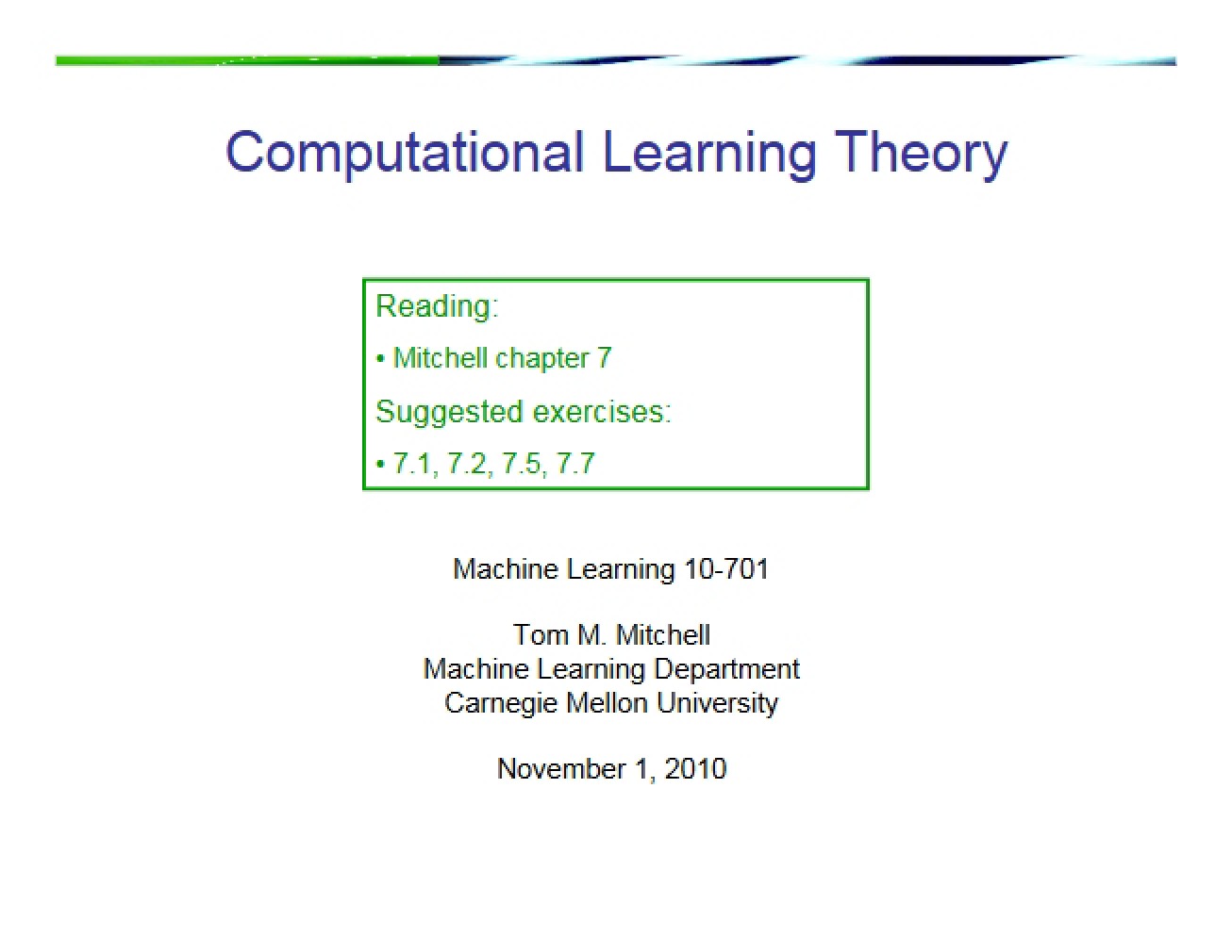 Class 31 - Intro to ML