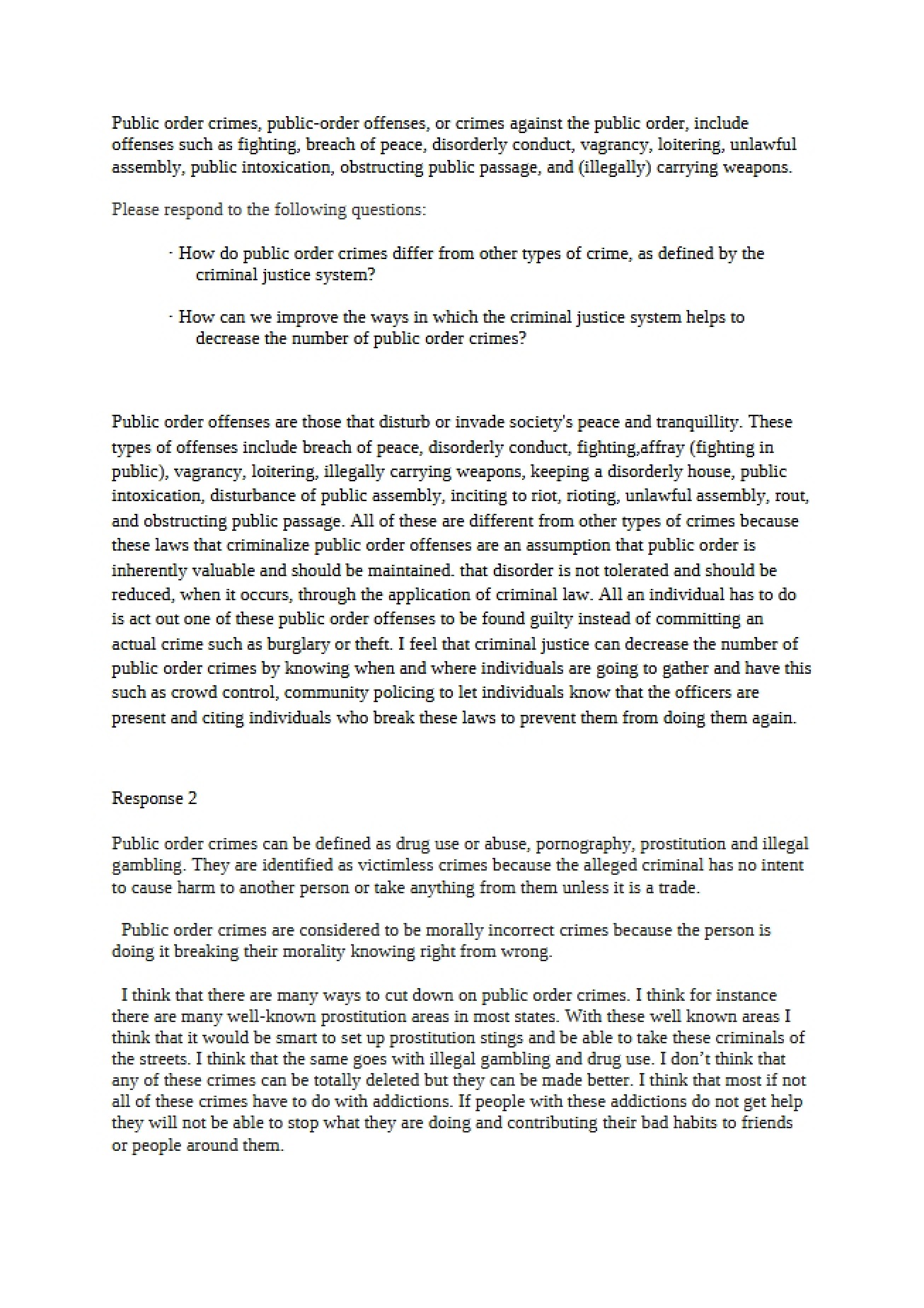 Essay on Criminal Law