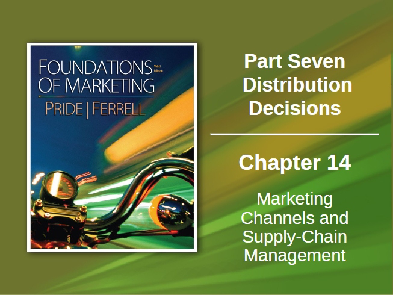 Supply Chain Management and Marketing Channels