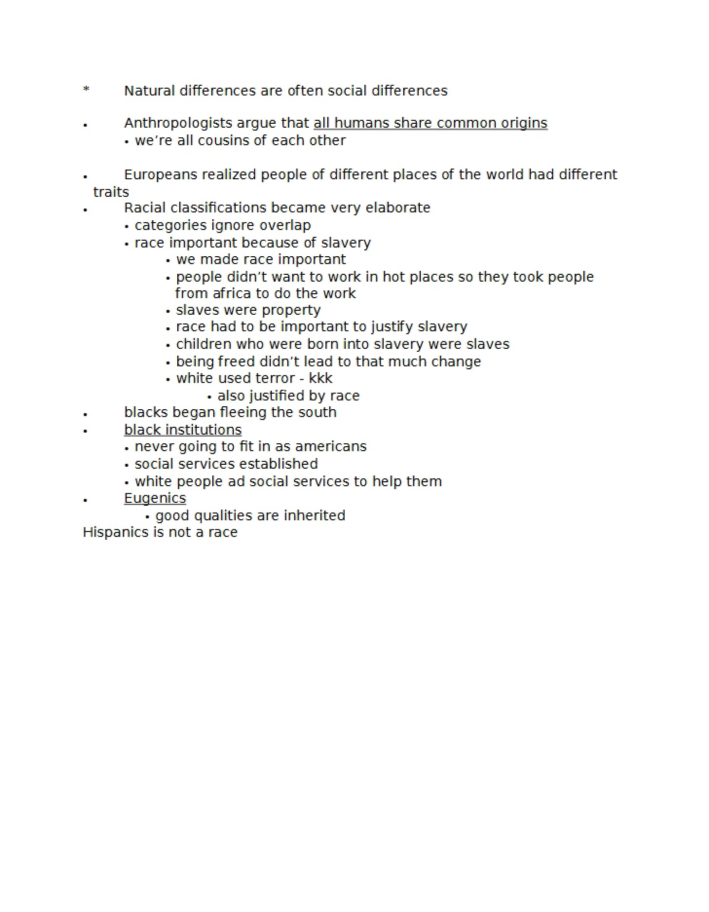 Class Lecture Notes
