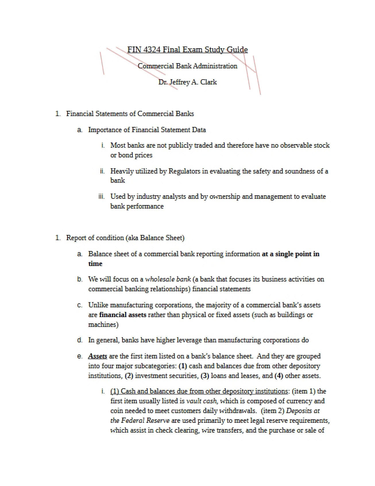 Analysis of Commercial Bank Financial Statements
