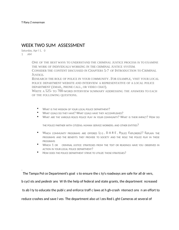 Week Two Summative Assessment