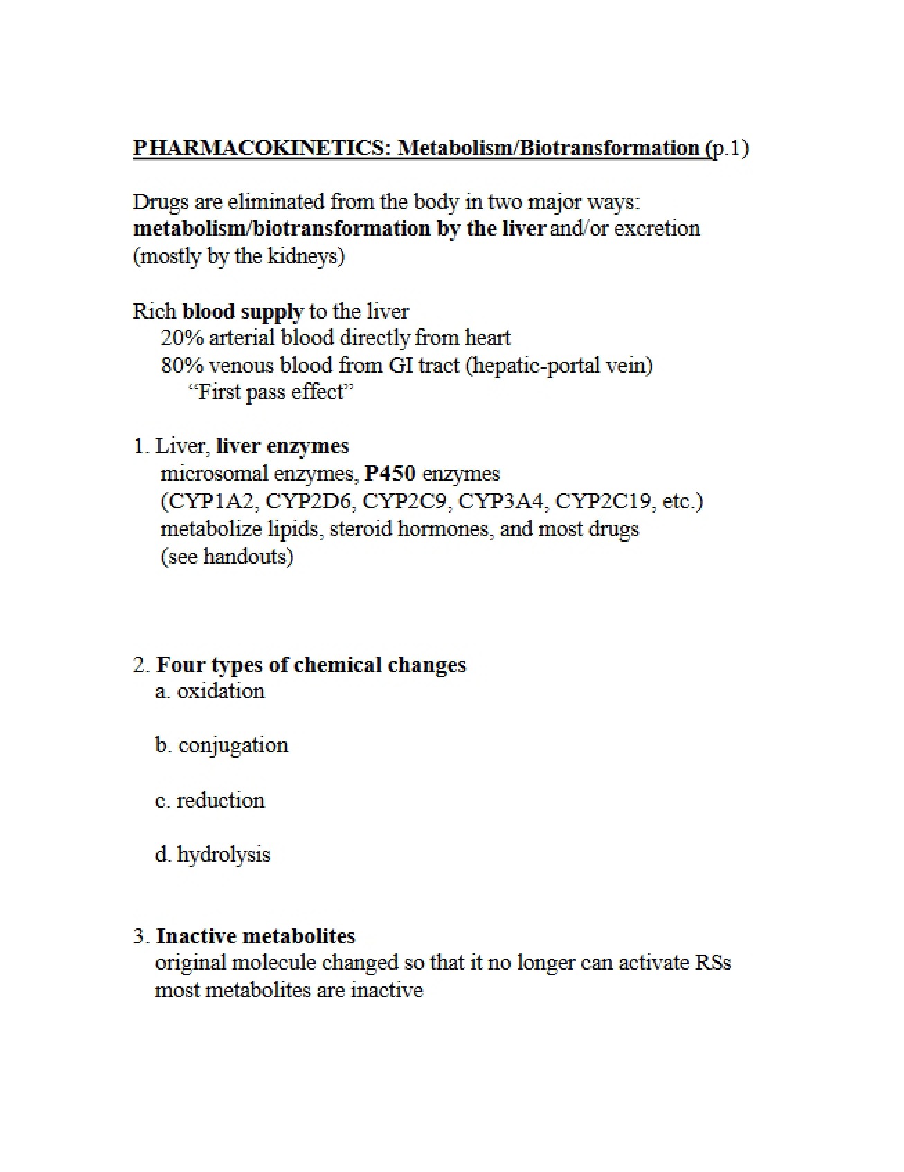Metabolism and Pharmacokinetics