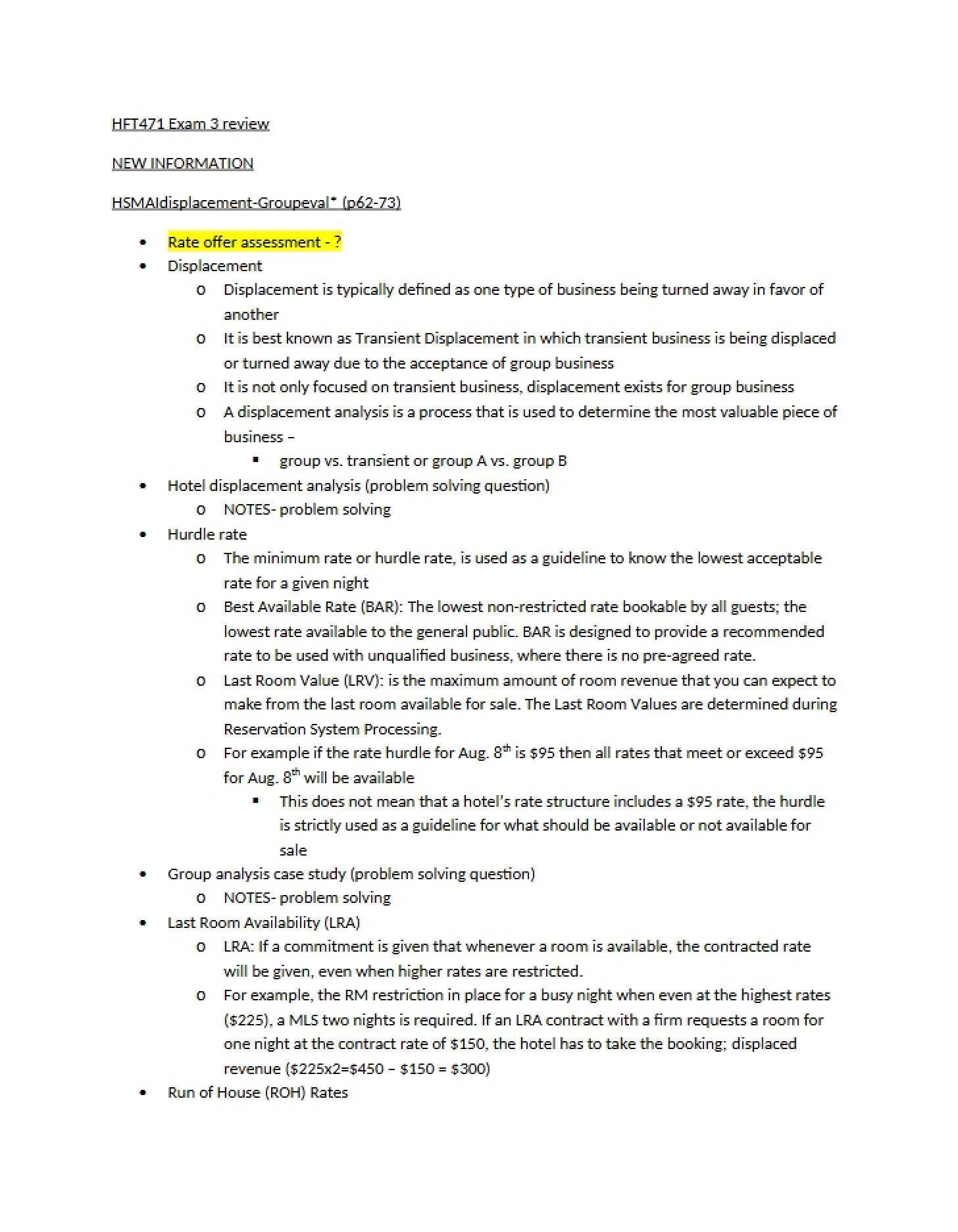 Assessment Three Subject Review