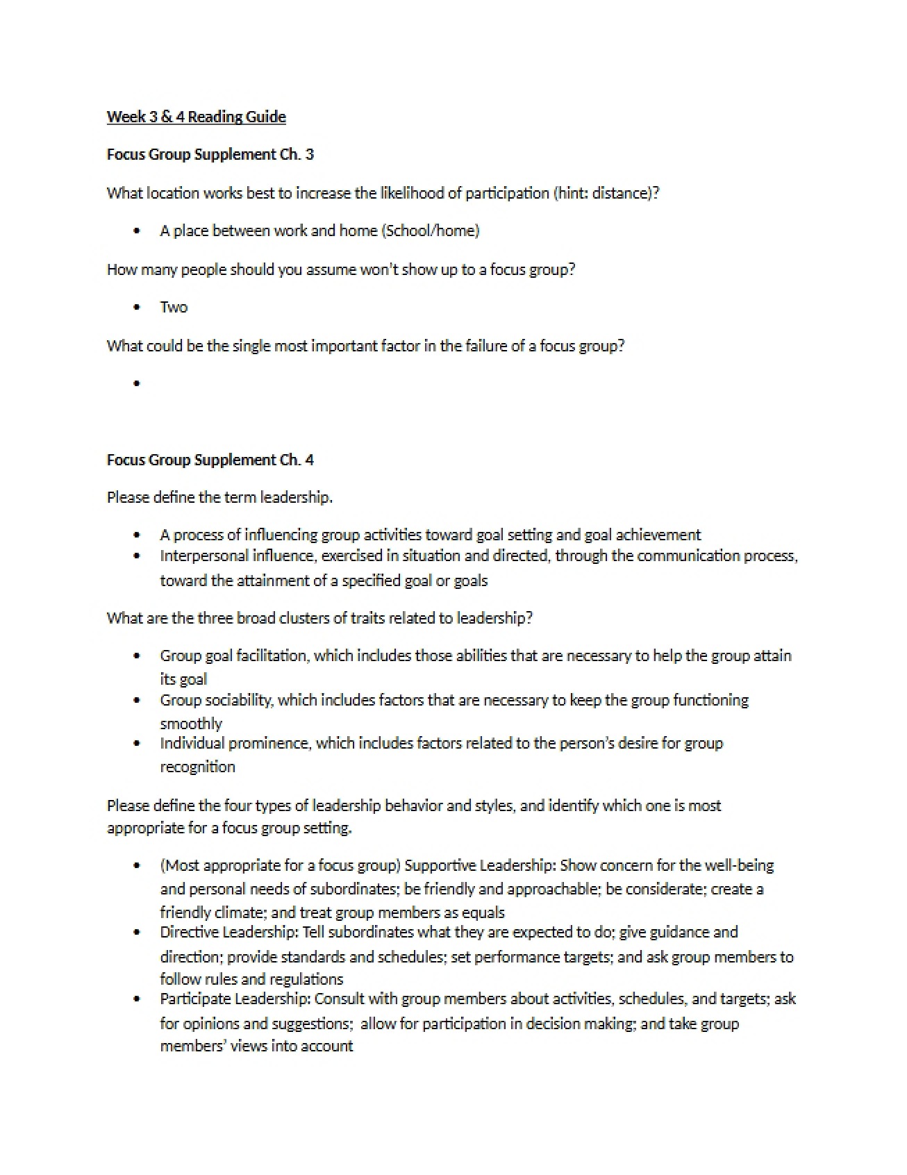 Reading for Week 3