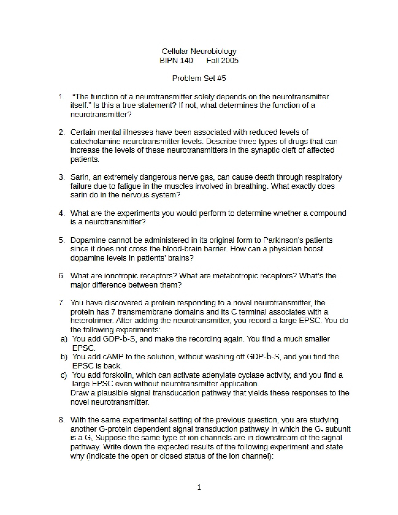 Fifth Quantitative Exercise Set