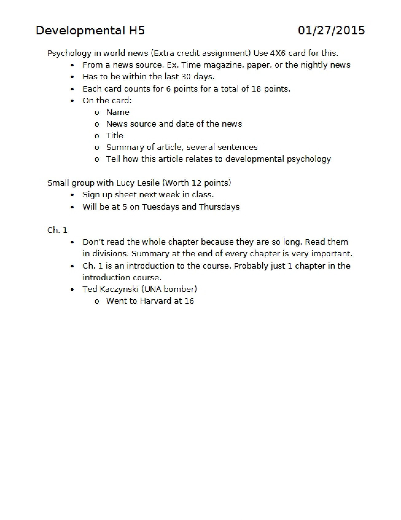 Developmental Psychology Overview