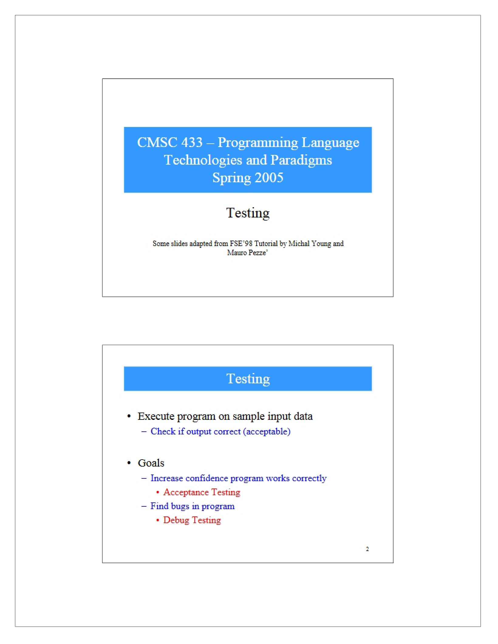Software Testing