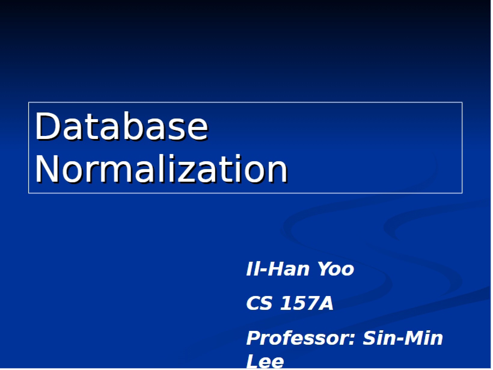 Ilhan Yoo Normalization