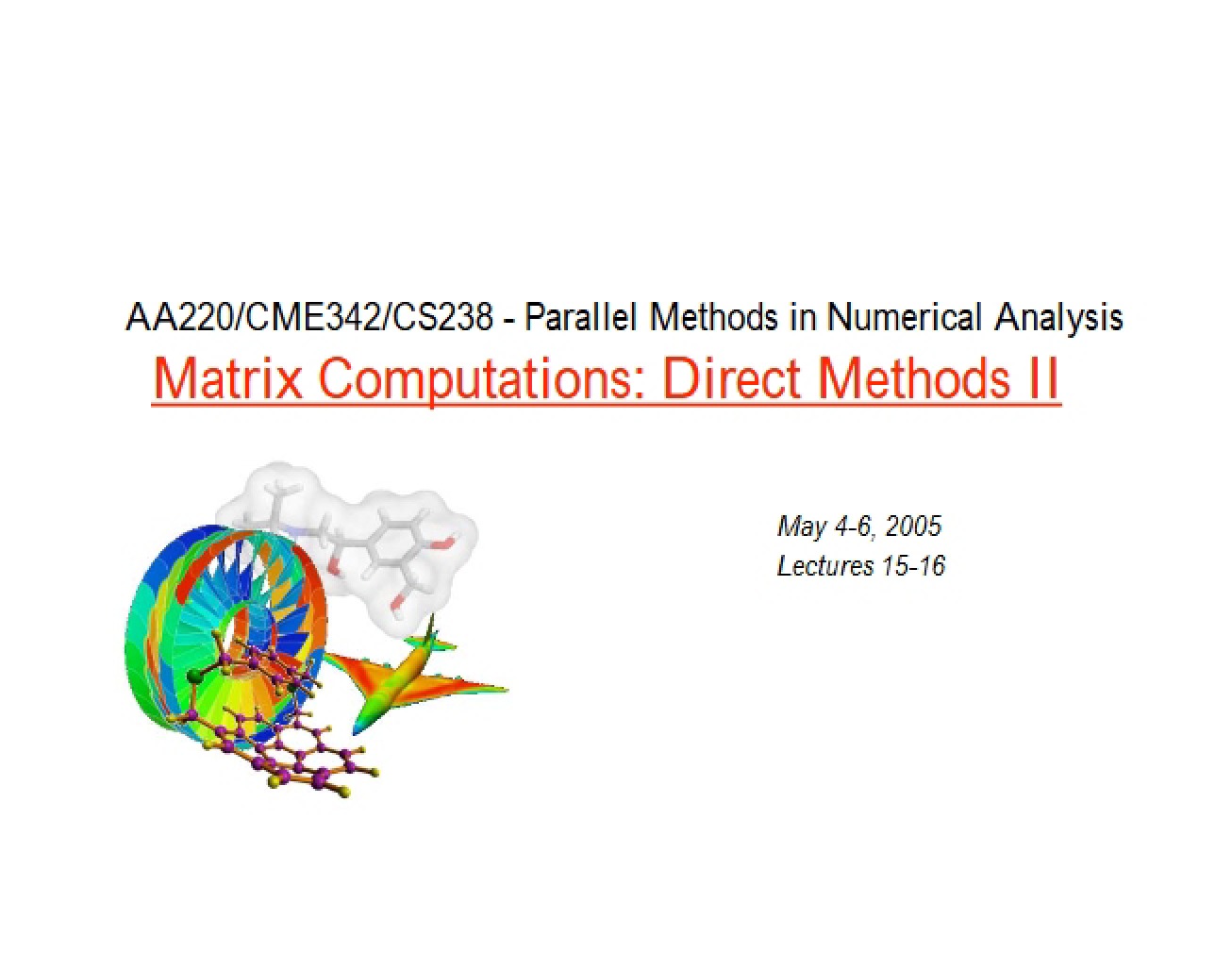 Second Part of Direct Methods for Matrix Computations