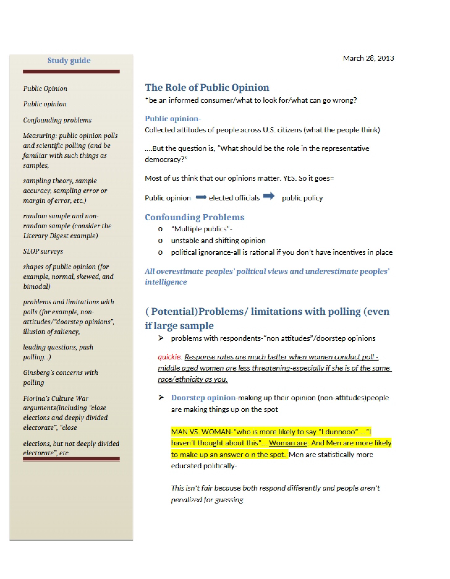 Function of Public Opinion