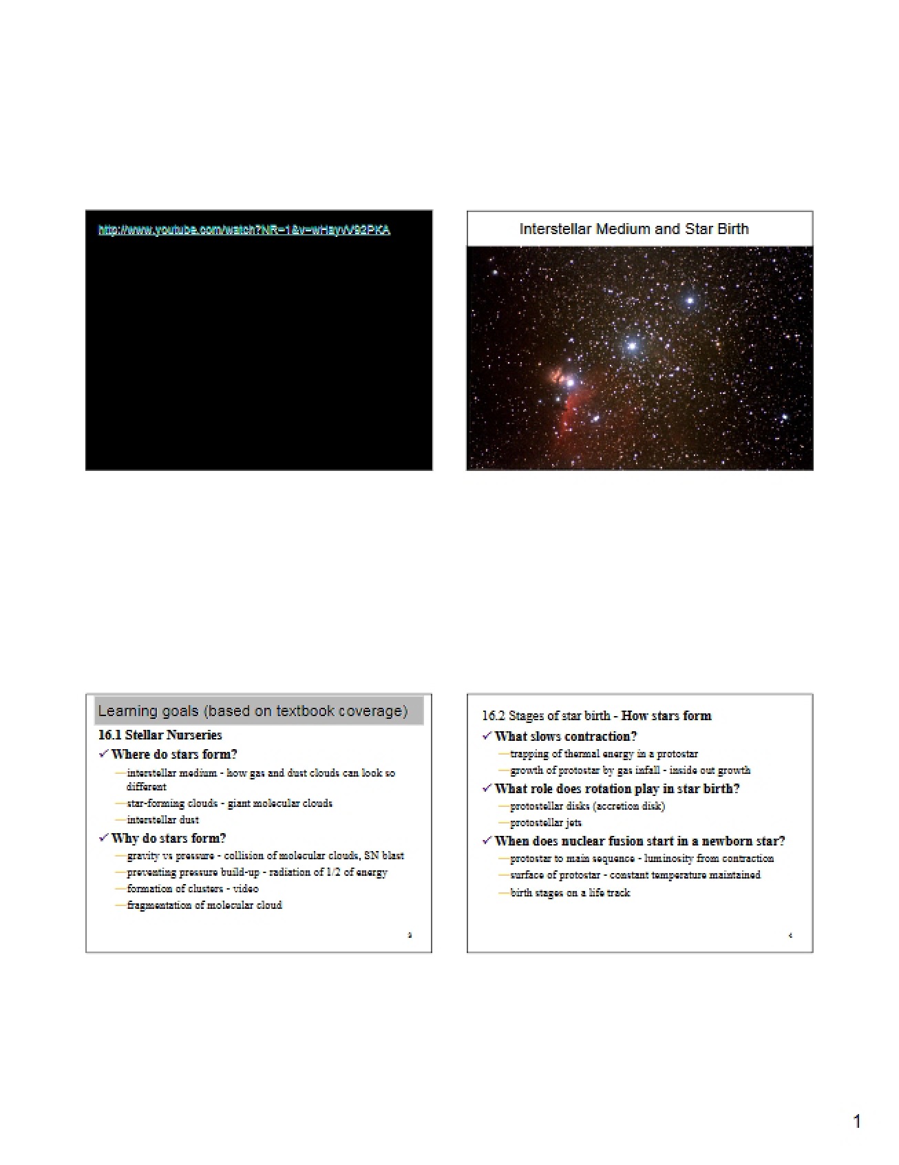 Star Birth and Interstellar Medium