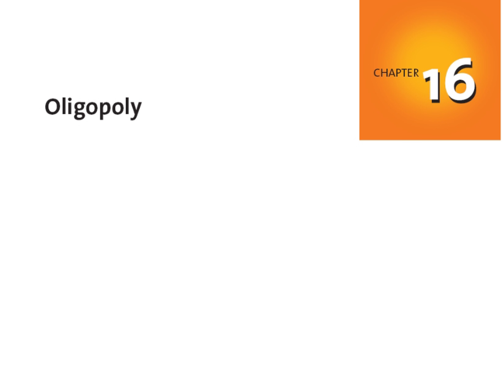 Oligopolies
