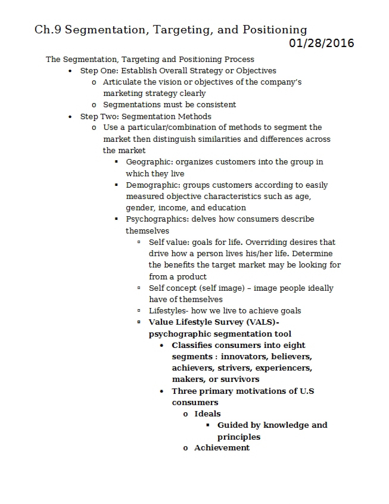 Positioning, Targeting, and Segmentation
