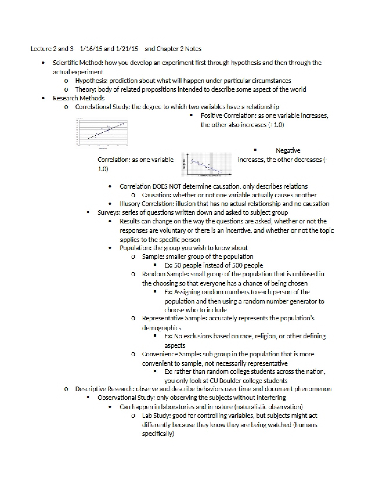 Social Psychology Notes for Jan 16-21 and Chapter 2