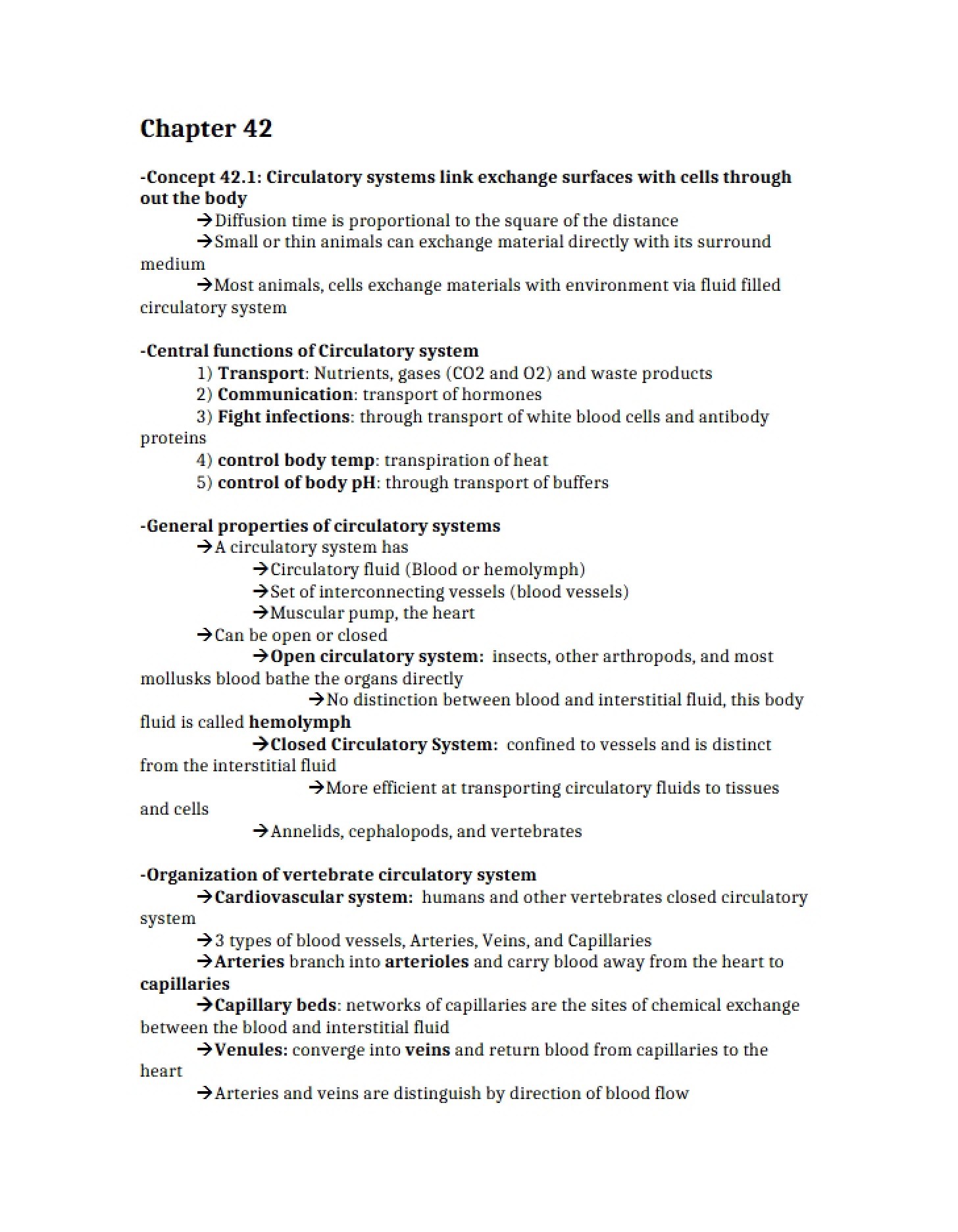 Human Circulation Mechanisms (Ch 42)