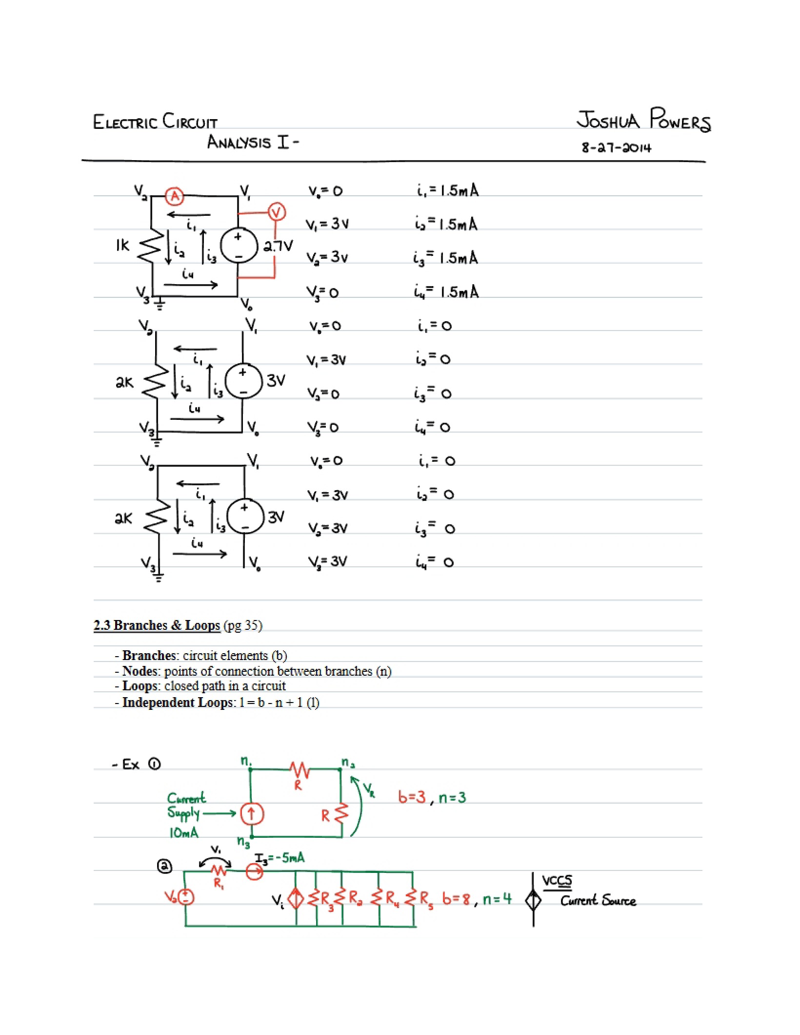 Class Notes for ECE 285