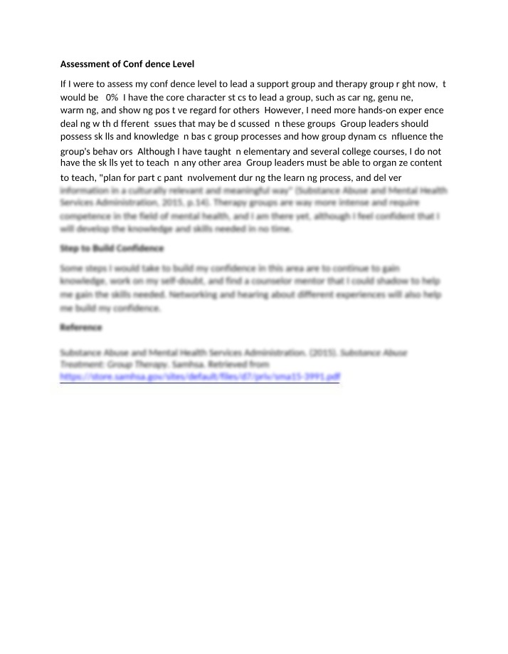 Steps for Leading Support and Therapy Groups