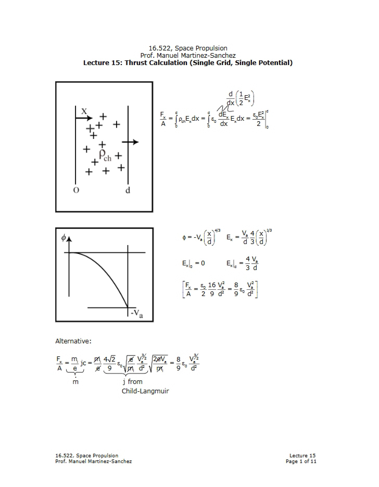 Single PotentialGrid Thrust Calculation (Lecture 15)