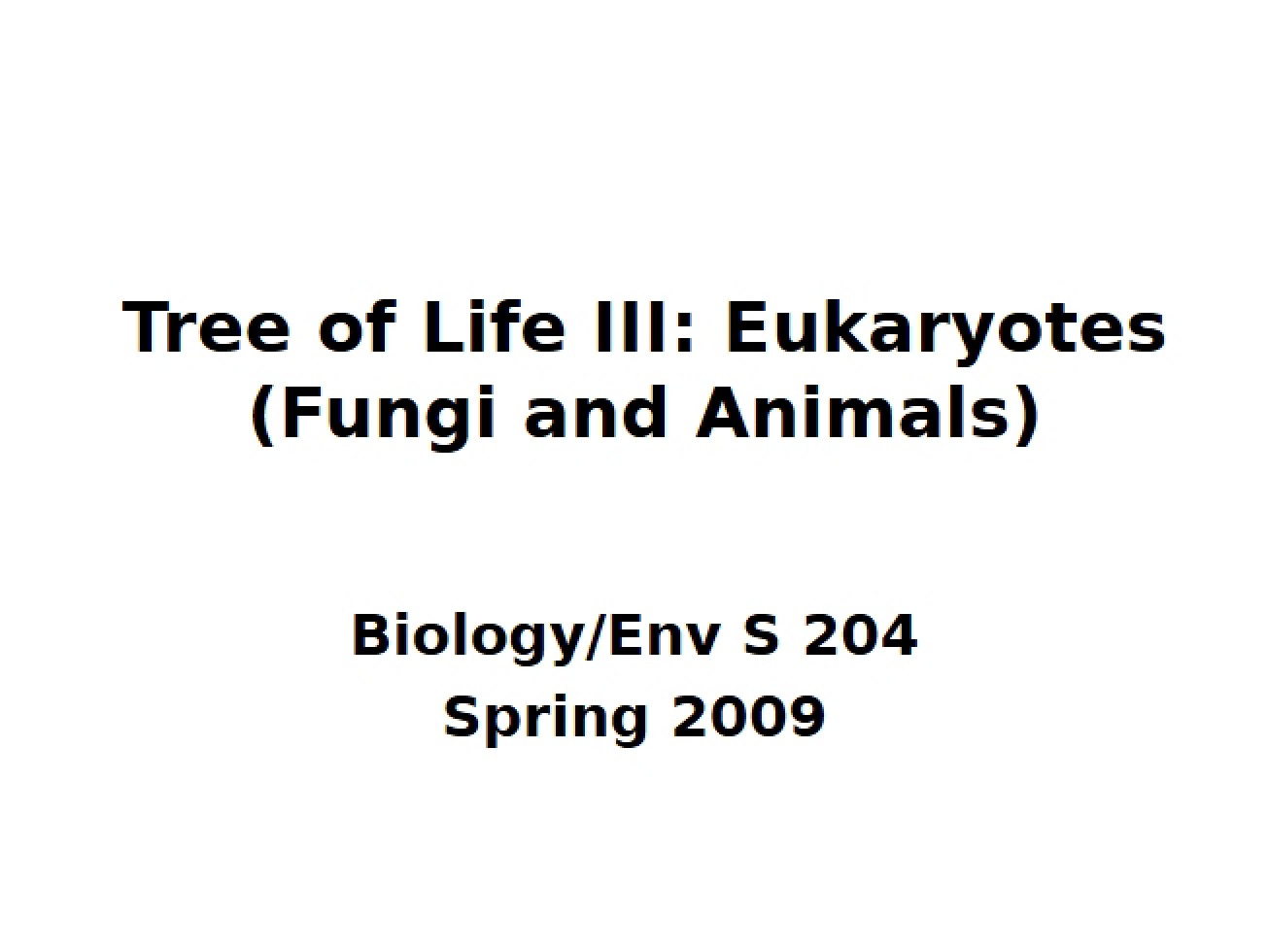 Diversity within Eukaryotic Life