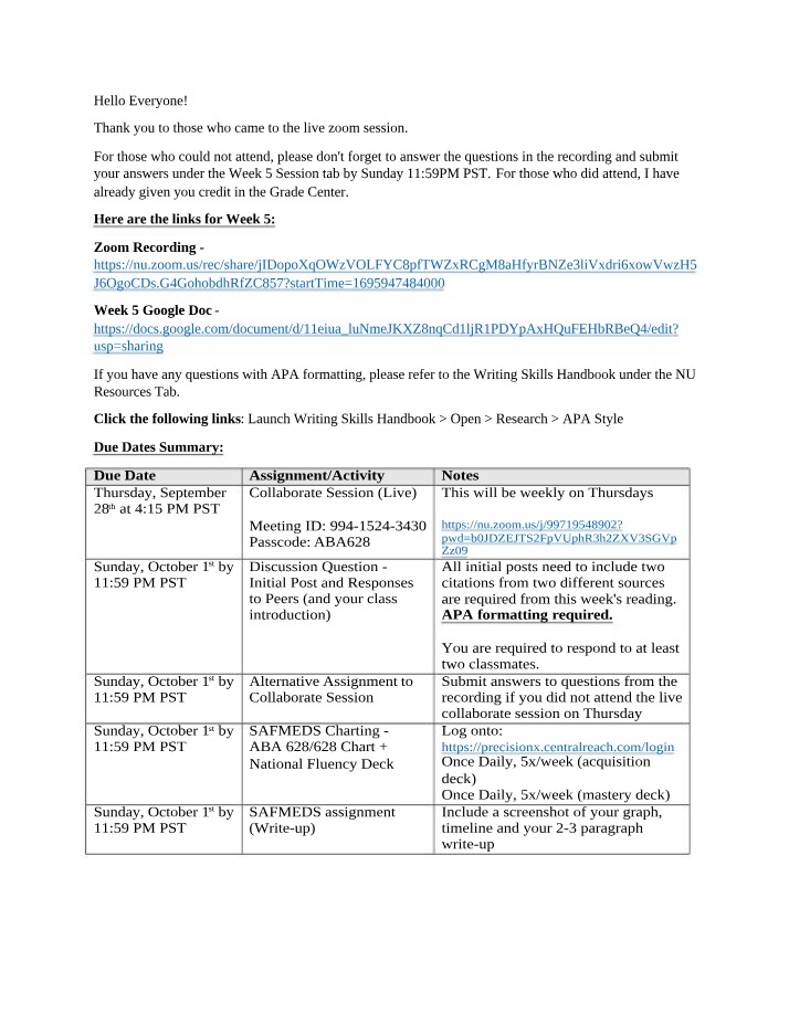 Weekly Assignment Overview - Academic Study Resource