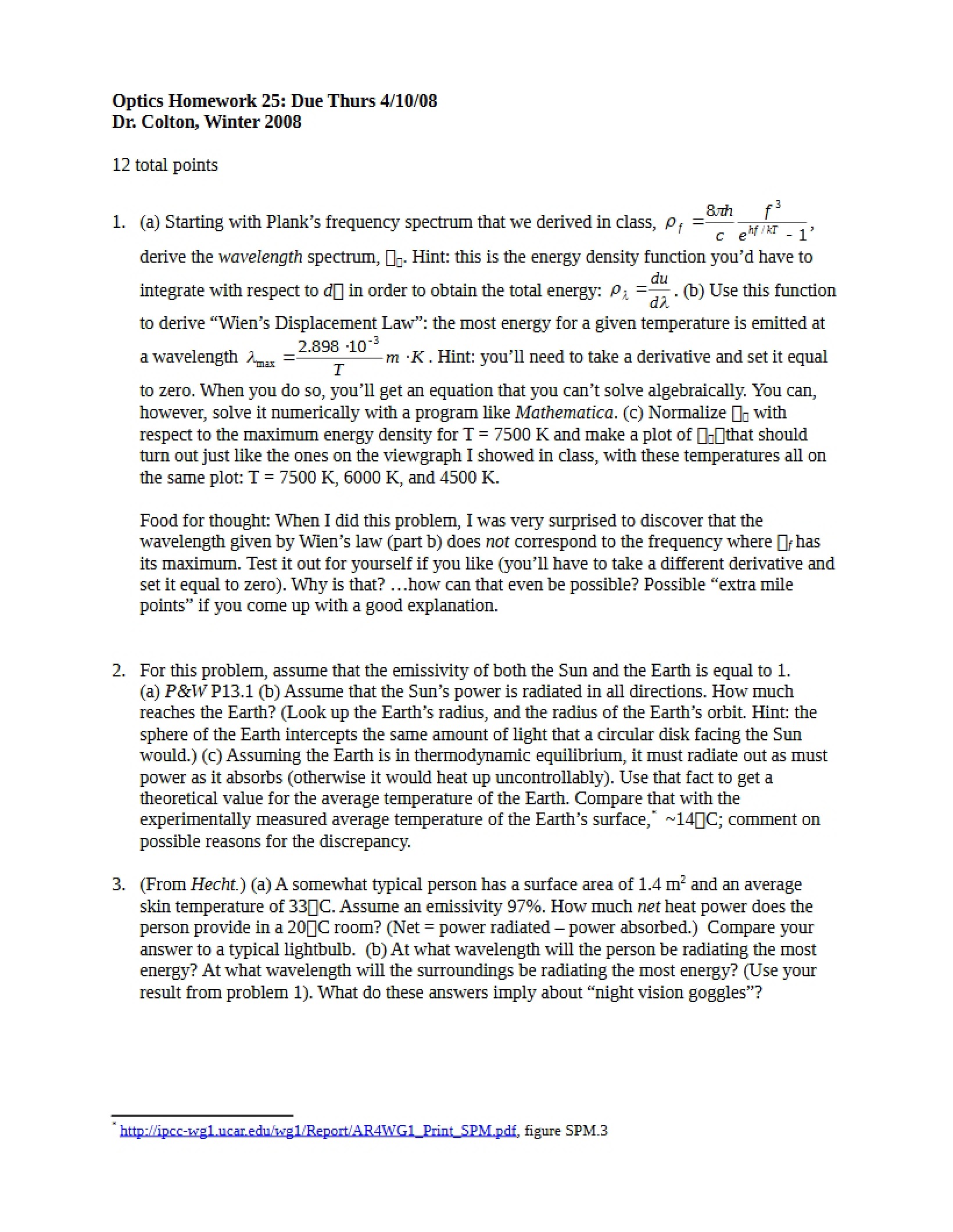 Physics 471 Homework