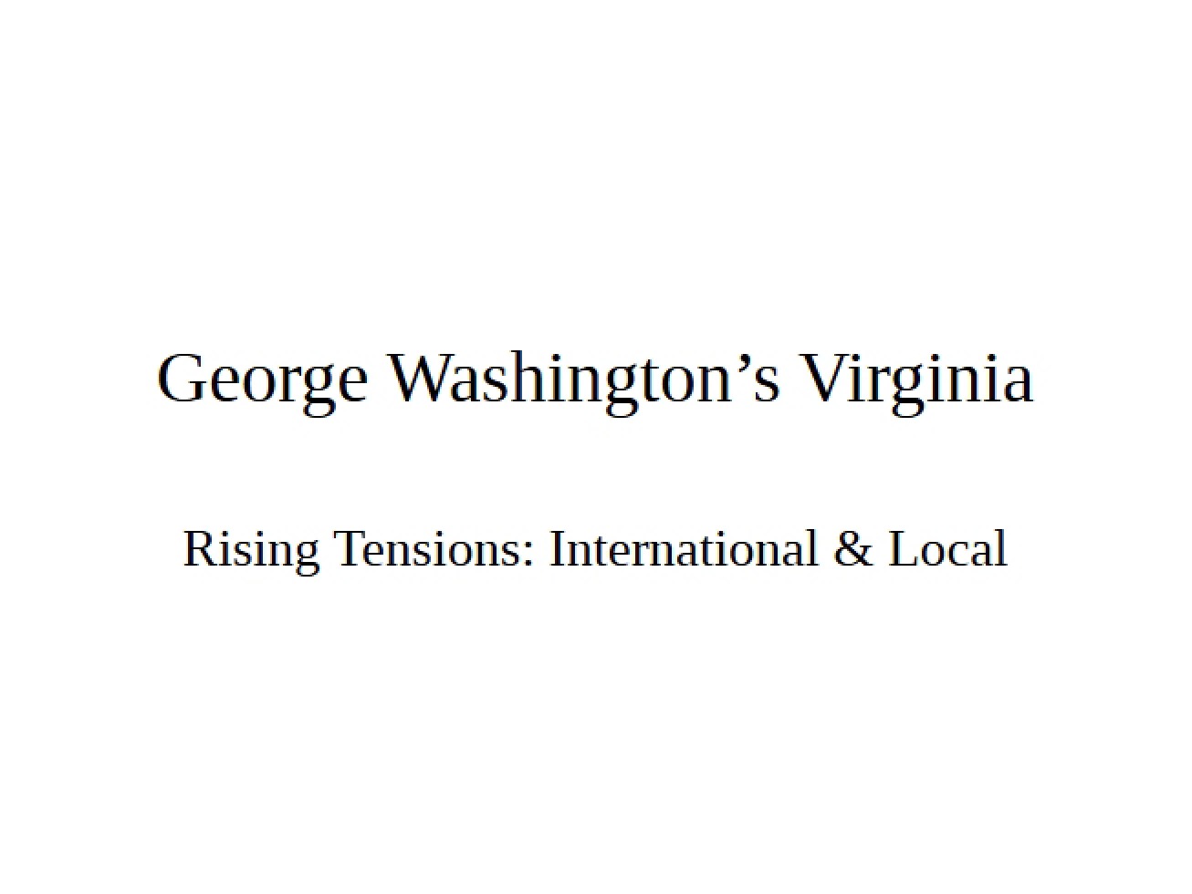 Profile of George Washington