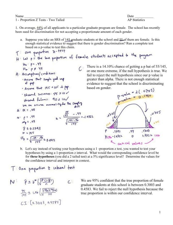 Two-Tailed Proportion Z-Tests
