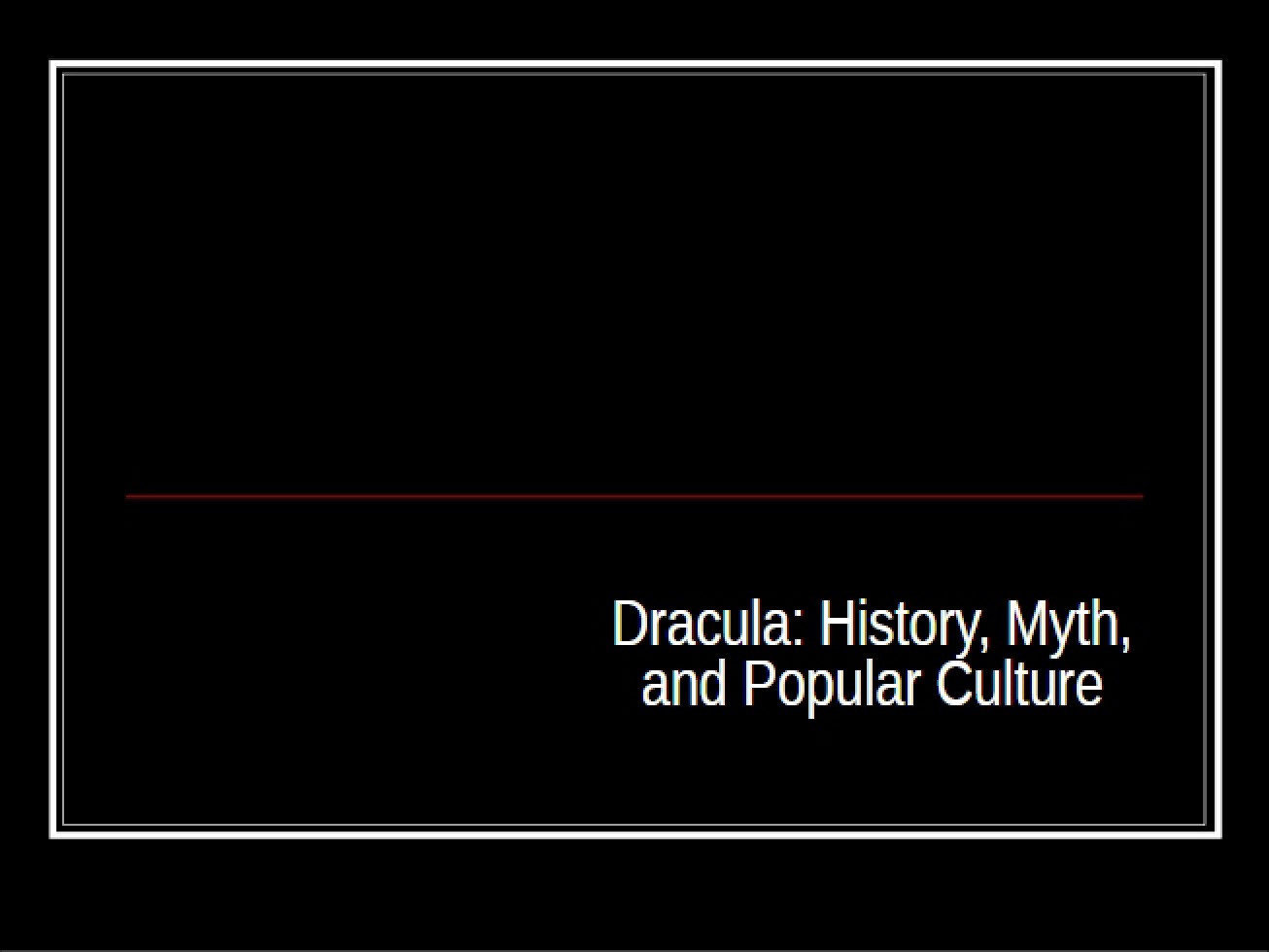 Analysis of Dracula in Contemporary Culture