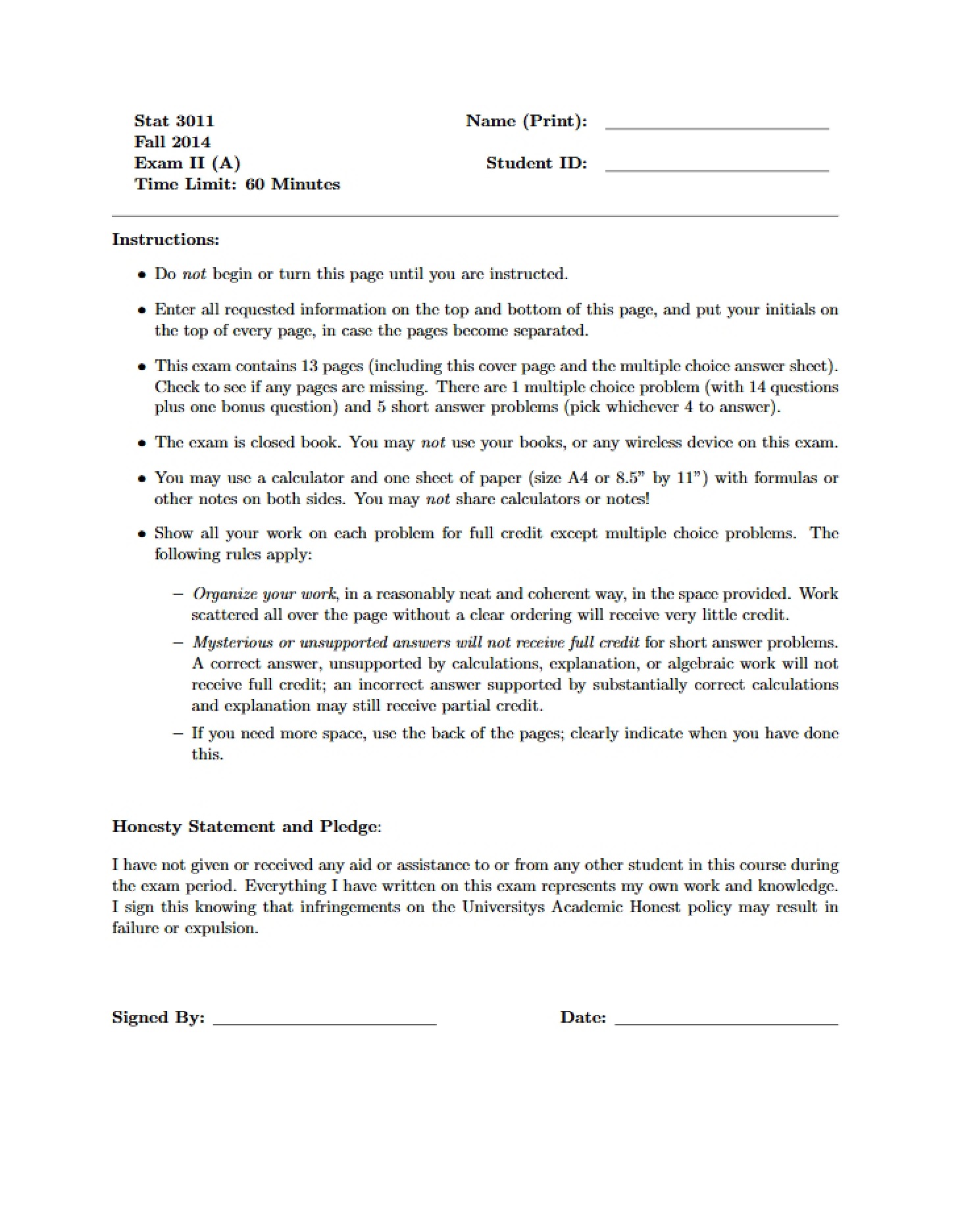 Solutions to Midterm 2 Practice Exam C