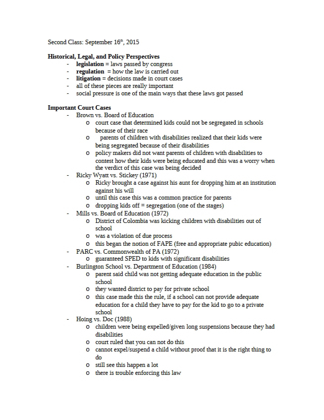 Policy, Legal, and Historical Perspectives