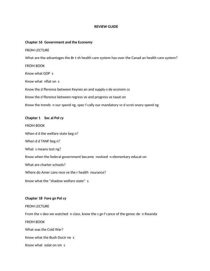 Guide for Review