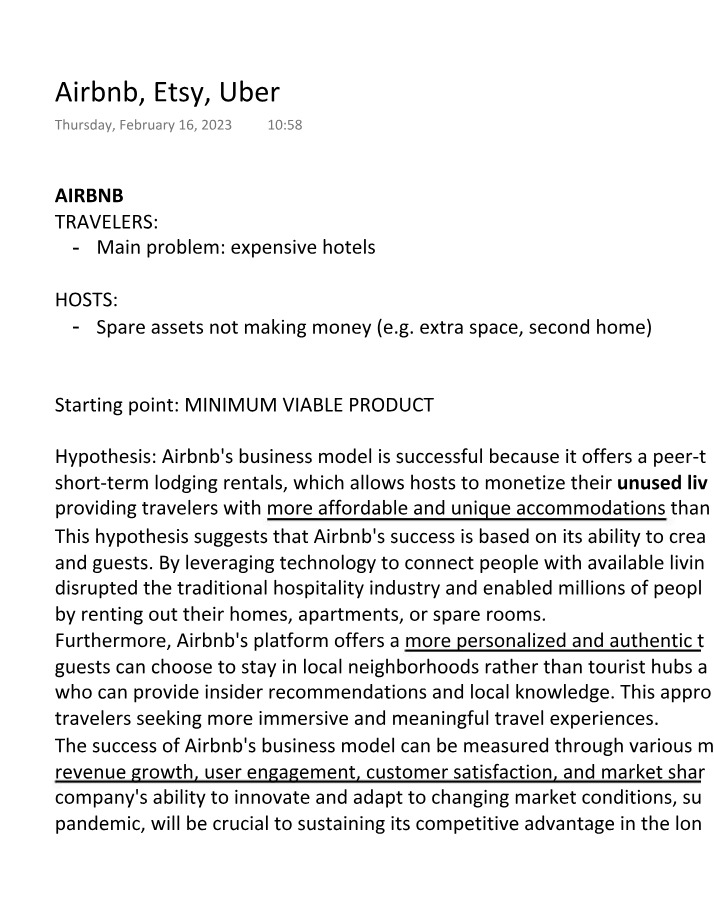 Analysis of Airbnb, Etsy, and Uber
