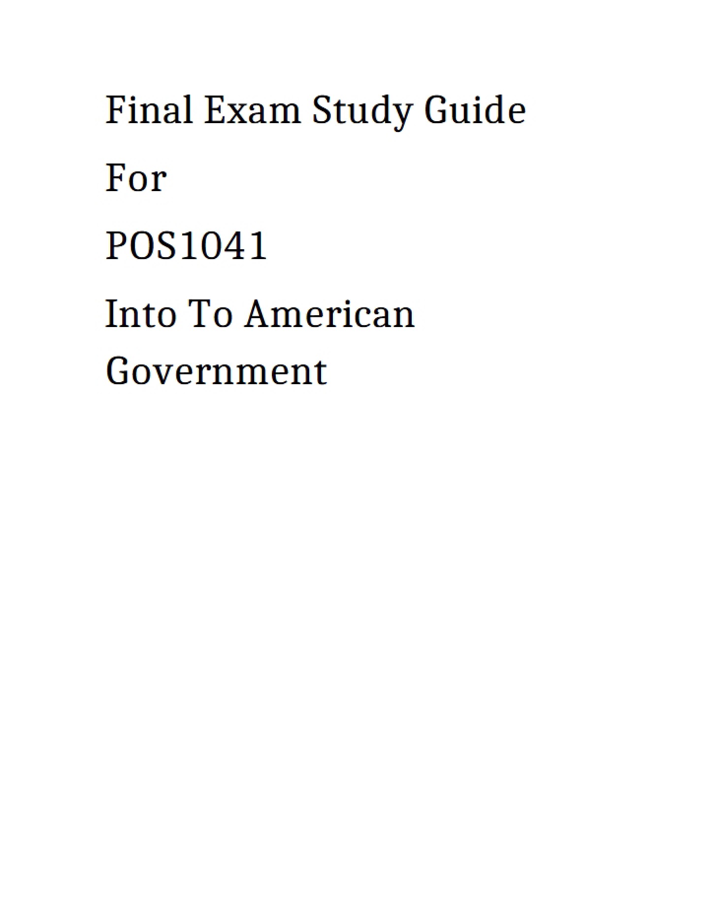 US Democracy Chapter 1
