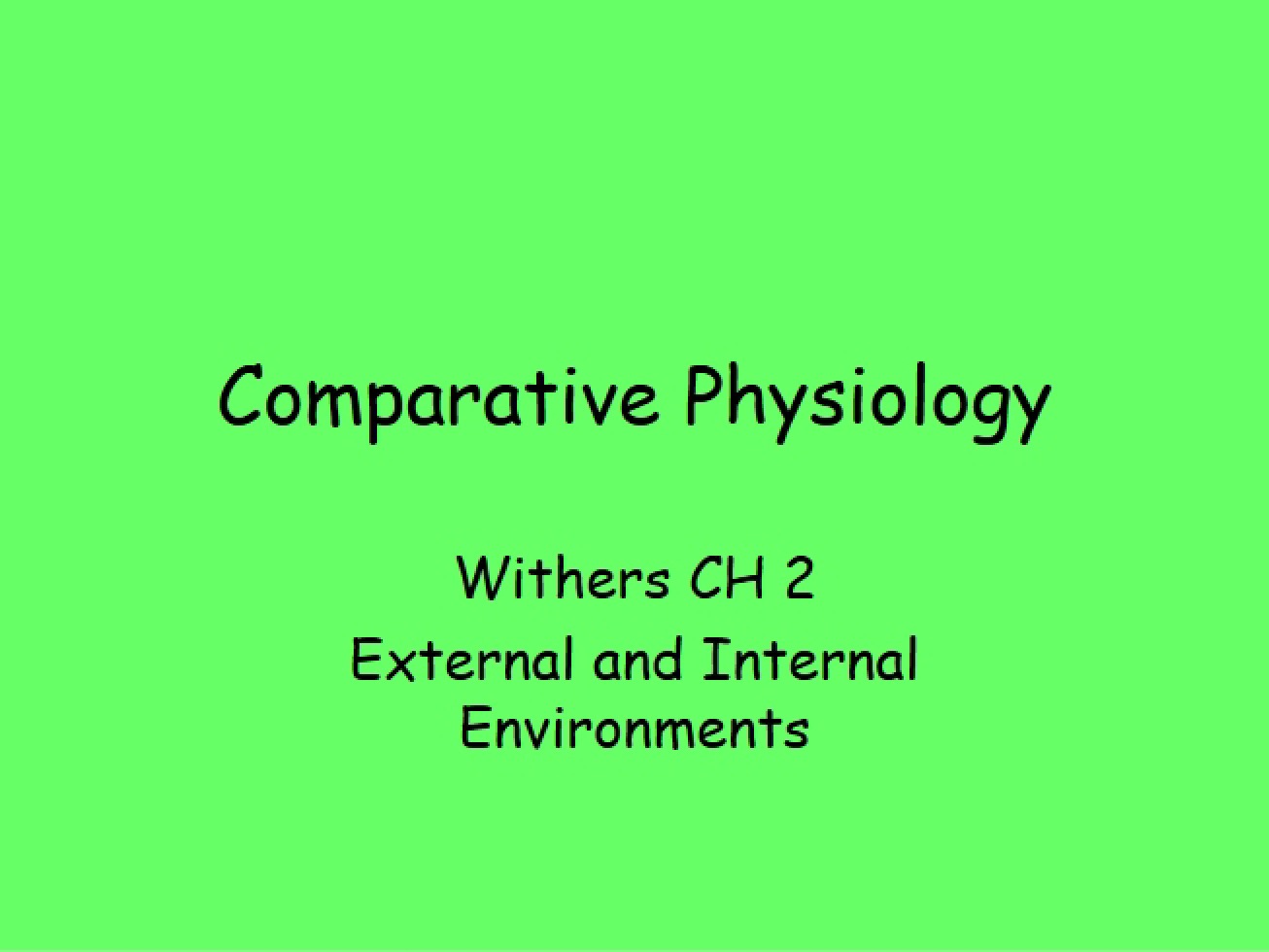 Web Notes for Physiology